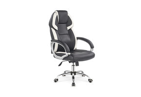 BARTON - bureaustoel - 64x115-123x68 cm - zwart wit