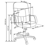 DENZEL - bureaustoel - eco leer - 58x100-110x60 cm - zwart