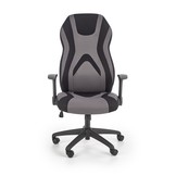 JOFREY - bureaustoel - stof - 66x109-117x64 cm - grijs zwart