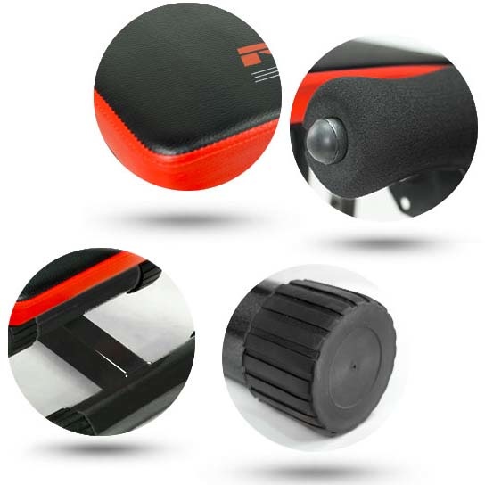 Halterbank - fitnessbank - verstelbaar - 136x34x51cm - zwart