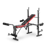 Halterbank - verstelbaar - 122x160x114cm - tot 200 kg - zwart