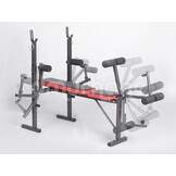 Halterbank - verstelbaar - 122x160x114cm - tot 200 kg - zwart