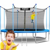 Trampoline - 404 cm - 13ft - met net - tot 150 kg - lichtblauw