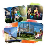 Trampoline - 404 cm - 13ft - met net - tot 150 kg - lichtblauw