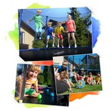 Trampoline - 404 cm - 13ft - met net - tot 150 kg - lichtblauw