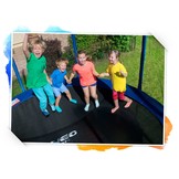 Trampoline - 404 cm - 13ft - met net - tot 150 kg - lichtblauw