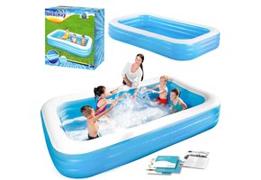 Bestway opblaaszwembad - XL 305x183x56cm - blauw