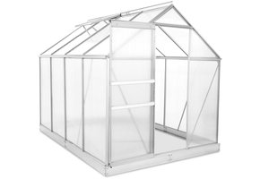 Tuinkas XL 4.8x3x1.9m - Versterkte folie - Metalen buizen - Wit