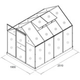 Tuinkas XL 4.8x3x1.9m - Versterkte folie - Metalen buizen - Wit