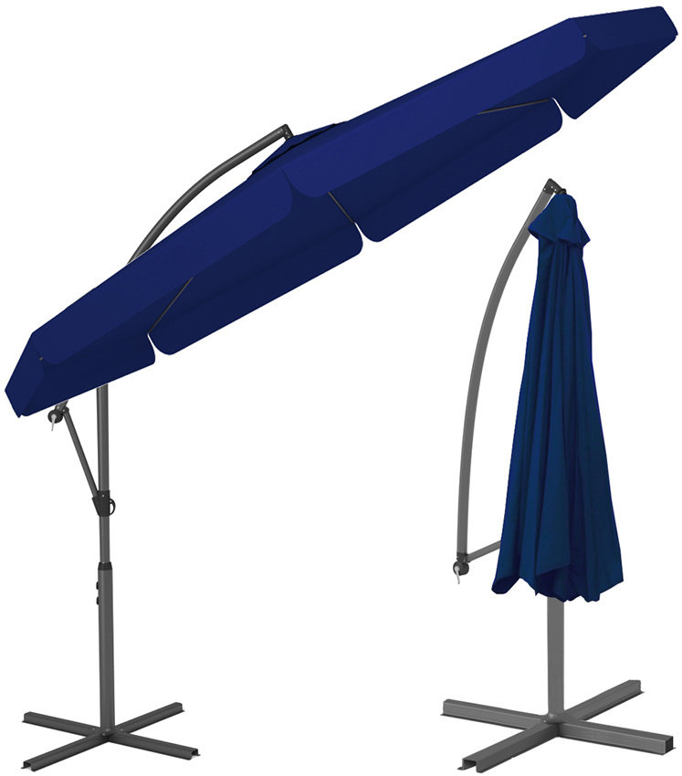 Zweefparasol - Ø 300cm - Verstelbaar & Waterdicht - Blauw
