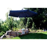 Zweefparasol - Ø 300cm - Verstelbaar & Waterdicht - Blauw