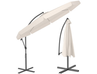 Zweefparasol - 300cm - Verstelbaar - Waterdicht - Stalen constructie - Ventilatie - Beige