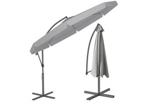 Zweefparasol - 300cm - Verstelbaar en Waterdicht - Zwart