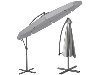 Zweefparasol - 300cm - Verstelbaar en Waterdicht - Zwart