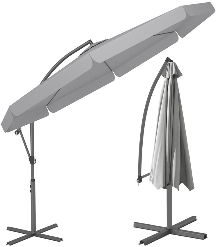 Zweefparasol - 300cm - Verstelbaar en Waterdicht - Zwart