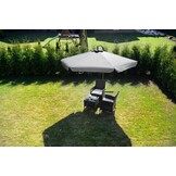 Zweefparasol - 300cm - Verstelbaar en Waterdicht - Zwart