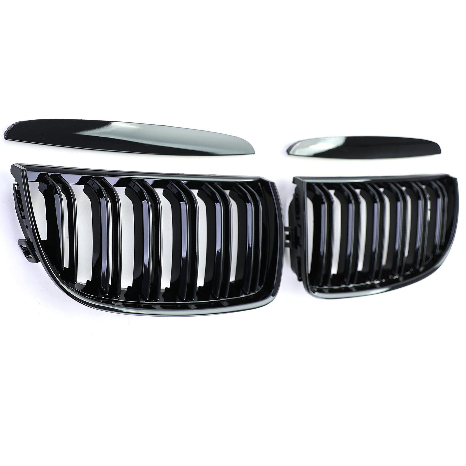 Grill nieren - BMW 3 Serie E90 E91 - Sportieve look - Zwart glans