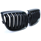 Grill nieren - geschikt voor BMW 3 Serie E92 E93 - Dubbele stang - Glans zwart