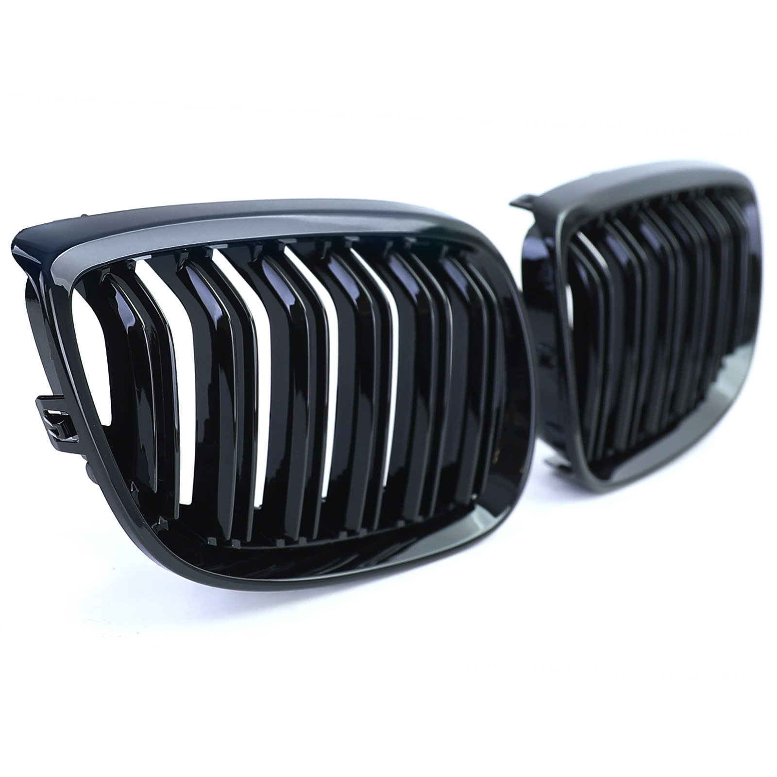 Grill nieren - BMW 3 Serie E92 E93 - Dubbele stang - Glans zwart