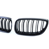 Grill nieren - geschikt voor BMW 3 Serie E92 E93 - Dubbele stang - Glans zwart