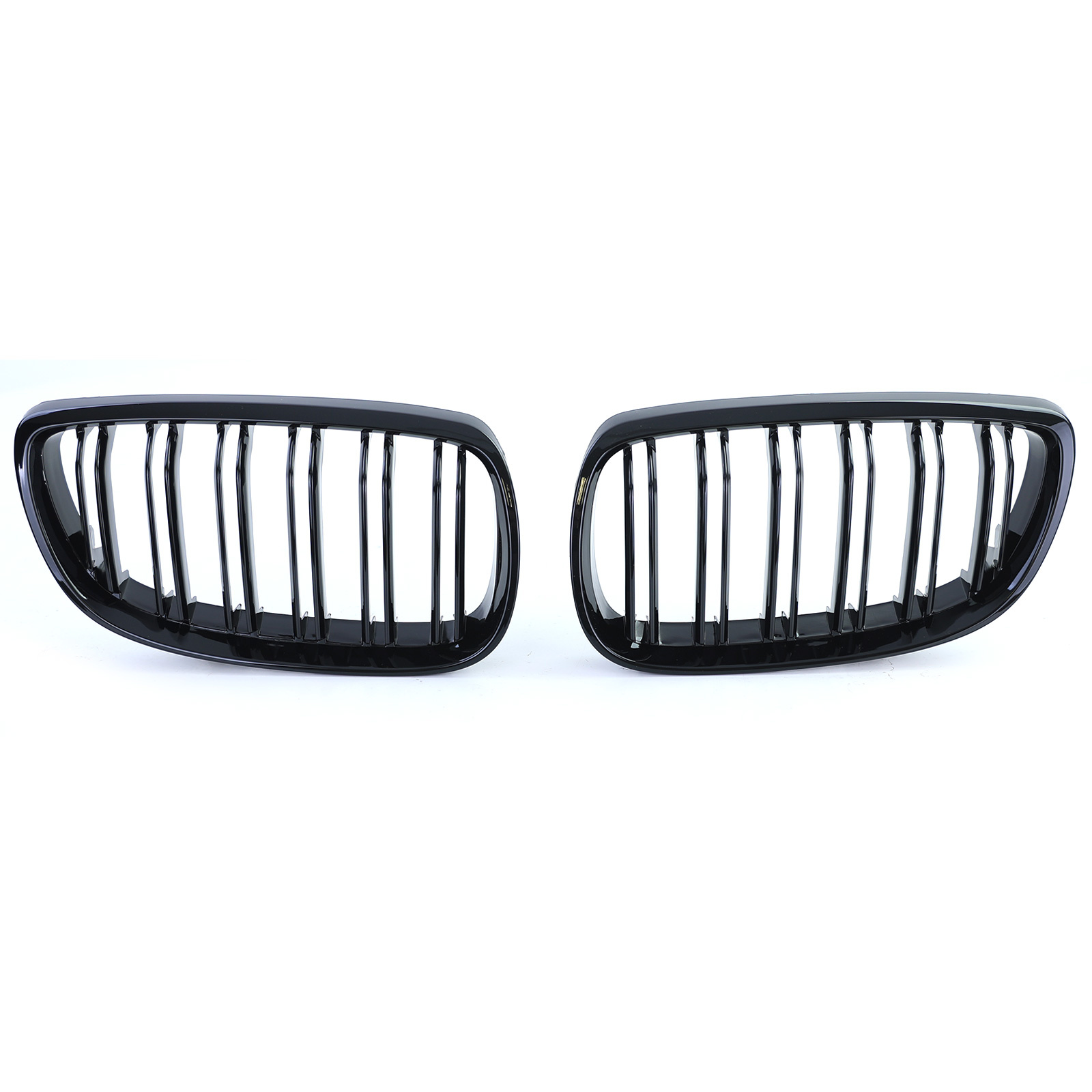 Grill nieren - geschikt voor BMW 3 Serie E92 E93 - Dubbele stang - Glans zwart