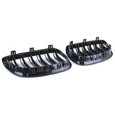 Grill nieren - geschikt voor BMW 3 Serie E92 E93 - Dubbele stang - Glans zwart