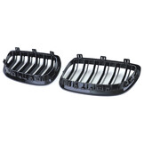 Grill nieren - geschikt voor BMW 3 Serie E92 E93 - Dubbele stang - Glans zwart