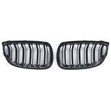 Grill nieren - geschikt voor BMW 3 Serie E92 E93 - Dubbele stang - Glans zwart