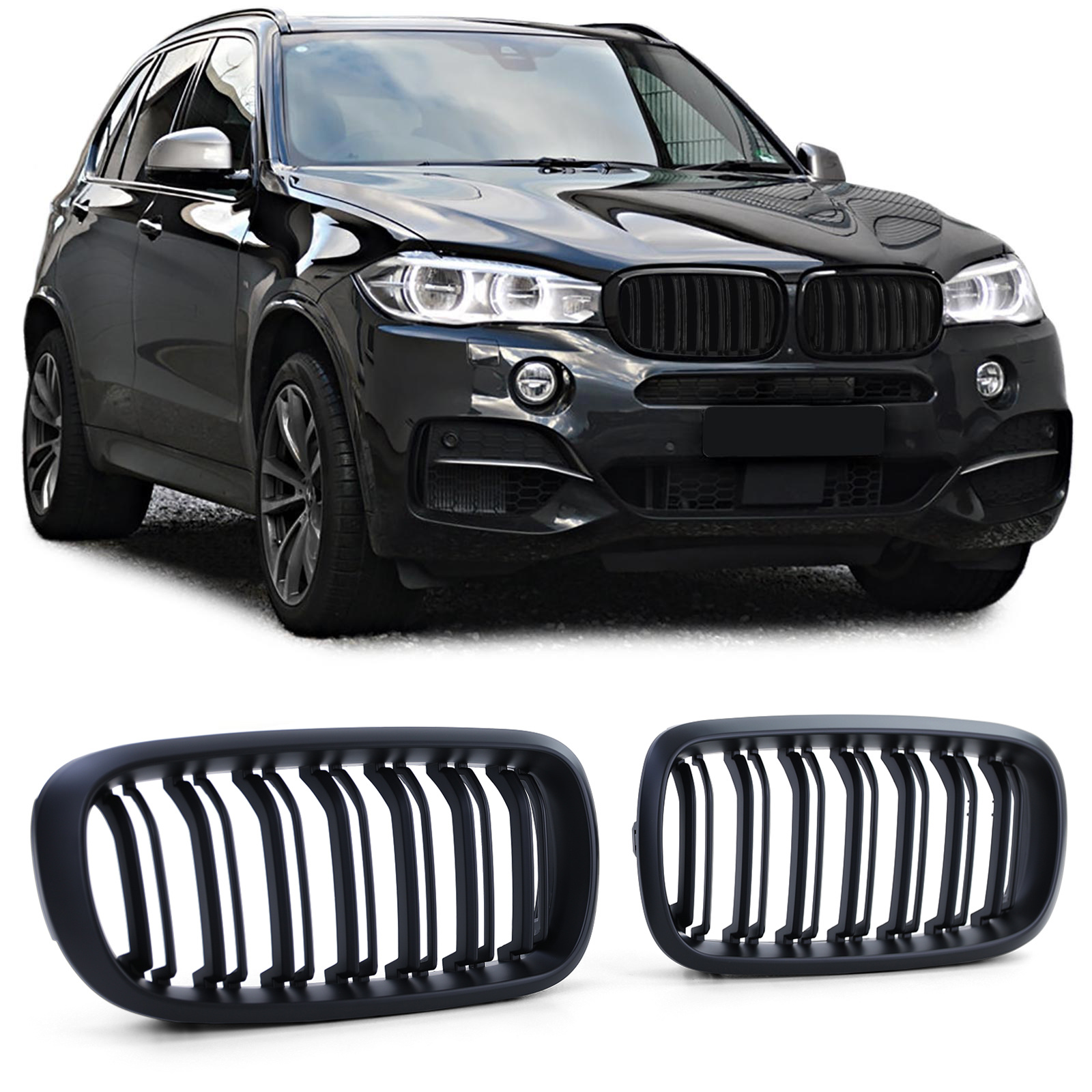 Grill nieren - BMW X5 F15 X6 F16 - Sportieve look - Performance Zwart