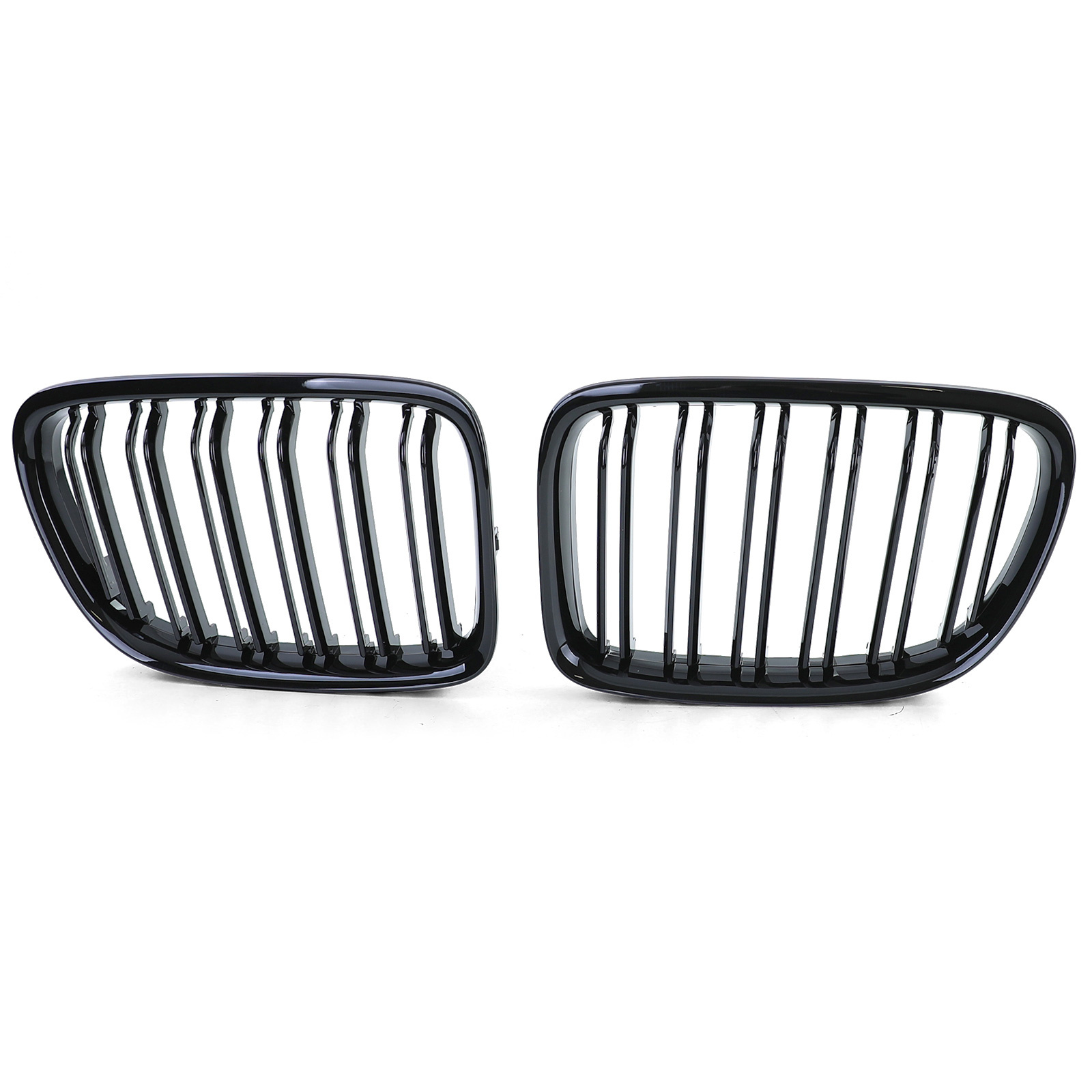 Grill Nieren geschikt voor BMW X1 E84 0-15 - Dubbele Brug - Glanzend Zwart