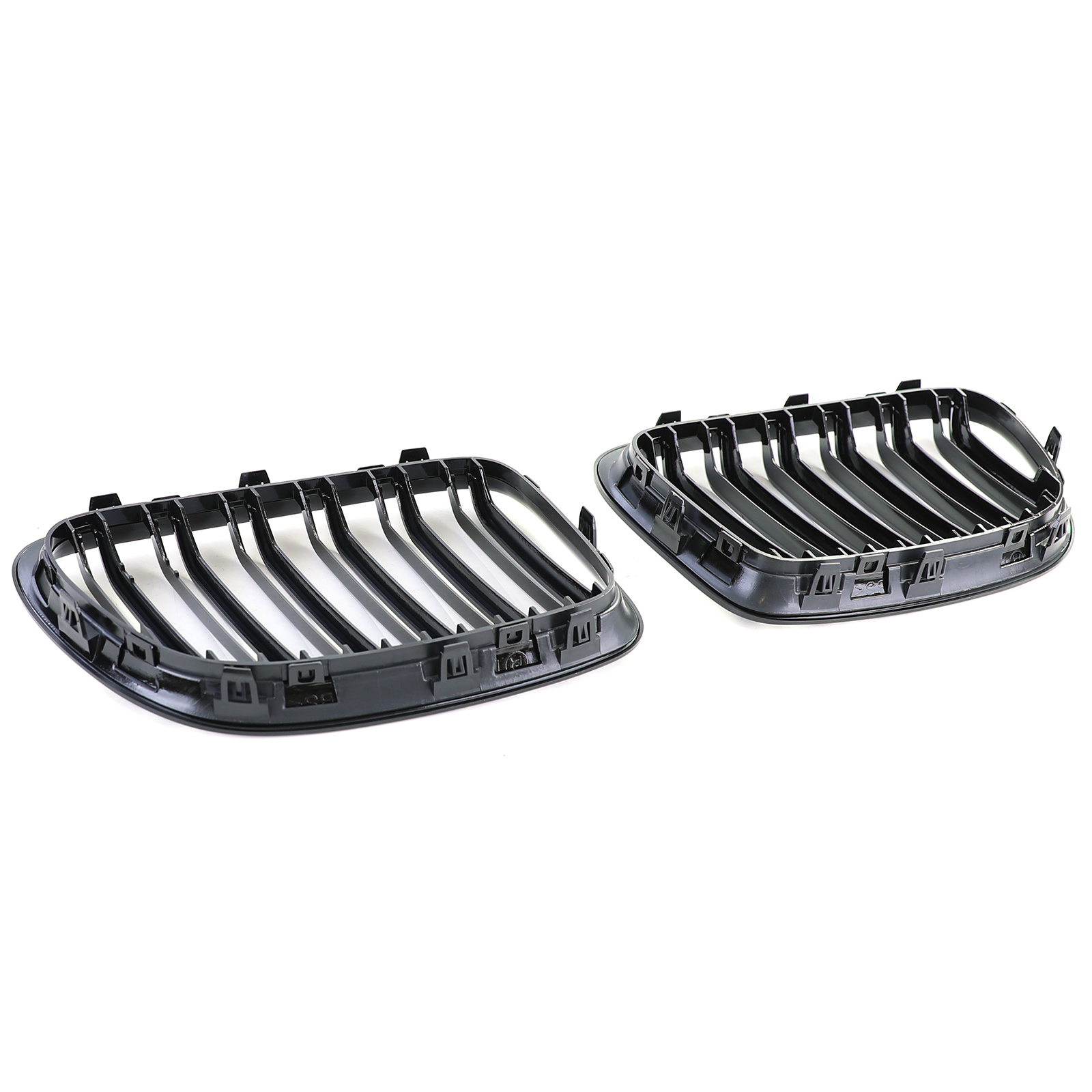 Grill Nieren - BMW X1 E84 0-15 - Dubbele Brug - Glanzend Zwart