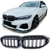 Grill Nieren - BMW 3 Serie G20 G21 - Dubbele stang - Zwart glans