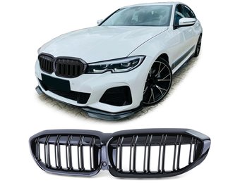 Grill Nieren - BMW 3 Serie G20 G21 - Dubbele stang - Zwart glans