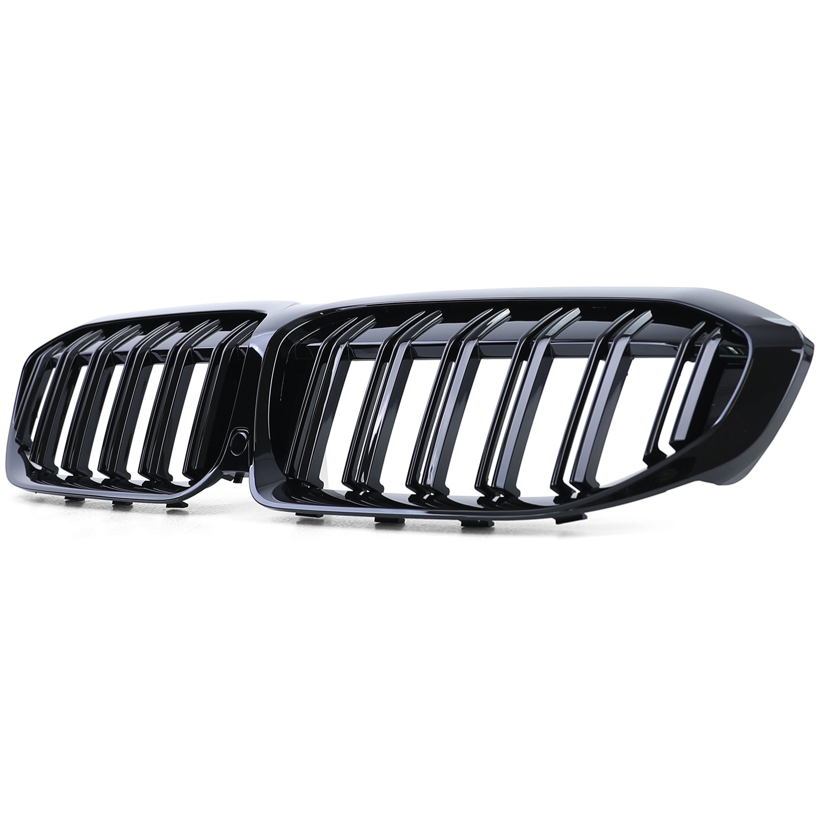 Grill Nieren geschikt voor BMW 3 Serie G20 G21 - Dubbele stang - Zwart glans