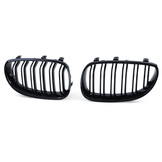 Grill nieren - BMW 5 serie E60 E61 03-10 - Dubbele stang - Zwart glans