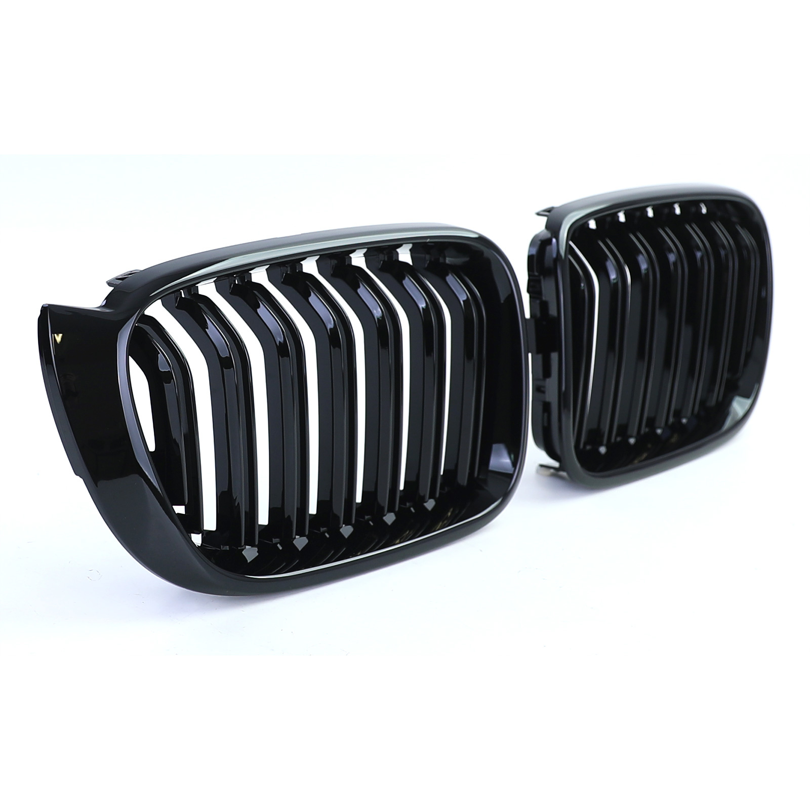 Grill nieren geschikt voor BMW X3 F25 X4 F26 - Dubbele stang - Zwarte glans