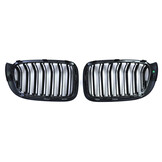 Grill nieren geschikt voor BMW X3 F25 X4 F26 - Dubbele stang - Zwarte glans