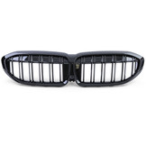 Grill nieren - geschikt voor BMW 3 Serie G20 G21 - Dubbele stang - Zwart glans