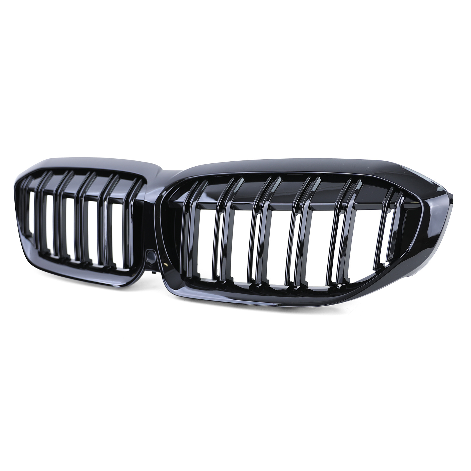 Grill nieren - geschikt voor BMW 3 Serie G20 G21 - Dubbele stang - Zwart glans