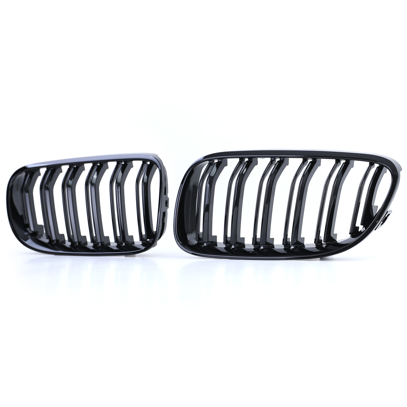 Grill nieren geschikt voor BMW 3 Serie E92 E93 - Dubbele stang - Zwart glans