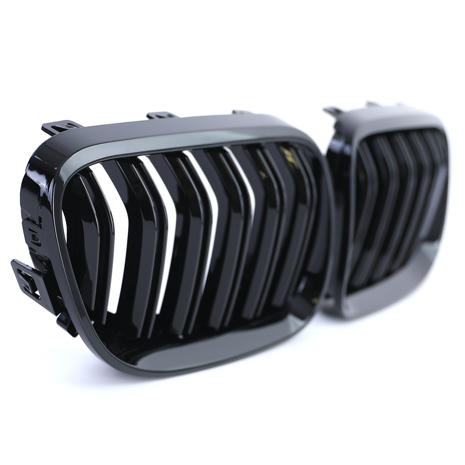 Grill nieren - BMW 3 Serie E92 E93 - Dubbele stang - Zwart glans