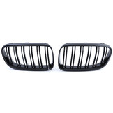 Grill nieren geschikt voor BMW 3 Serie E92 E93 - Dubbele stang - Zwart glans