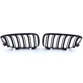Grill nieren geschikt voor BMW 3 Serie E92 E93 - Dubbele stang - Zwart glans