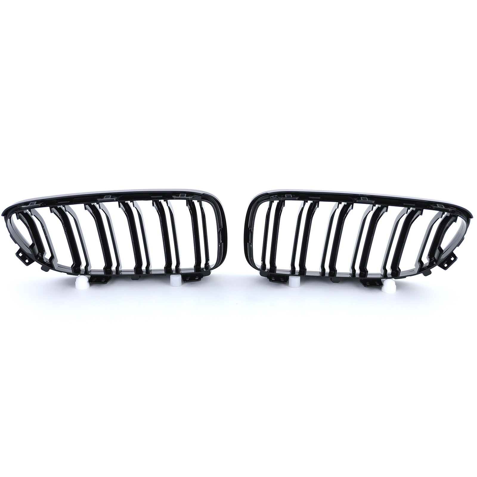Grill nieren geschikt voor BMW 3 Serie E92 E93 - Dubbele stang - Zwart glans