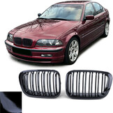Grill nieren geschikt voor BMW 3 Serie E46 98-01 - Sportieve look - Dubbele brug