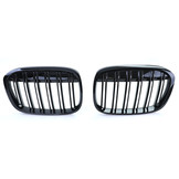 Grill nieren geschikt voor BMW X1 F48 14-19 - Sportief design - Zwarte glans