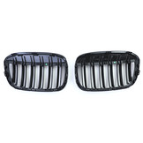 Grill nieren geschikt voor BMW X1 F48 14-19 - Sportief design - Zwarte glans