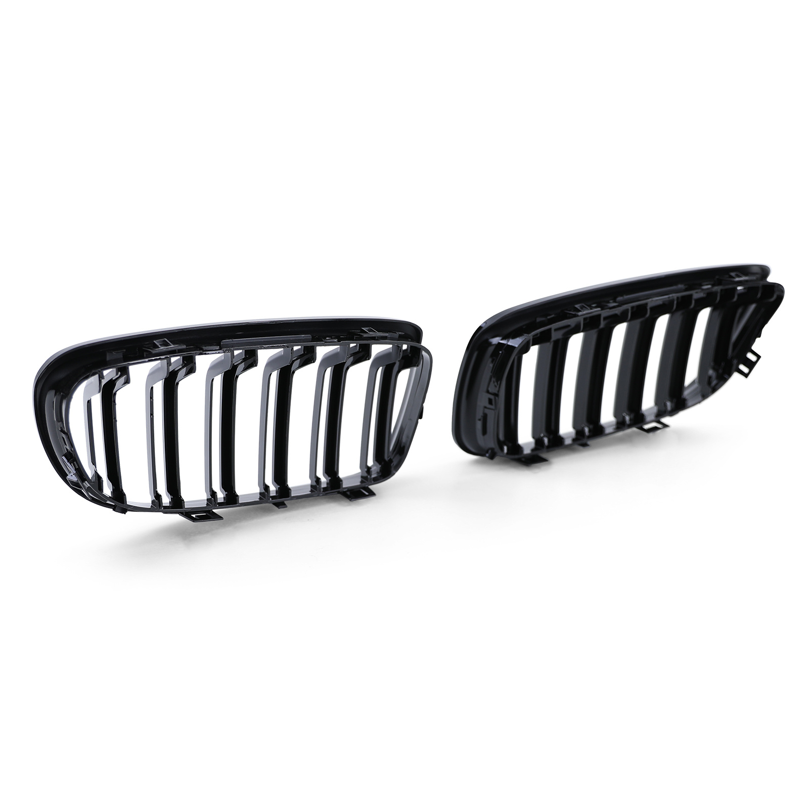 Grill nieren geschikt voor BMW 3 Serie E90 E91 08-12 - Sportieve look - Zwart glans