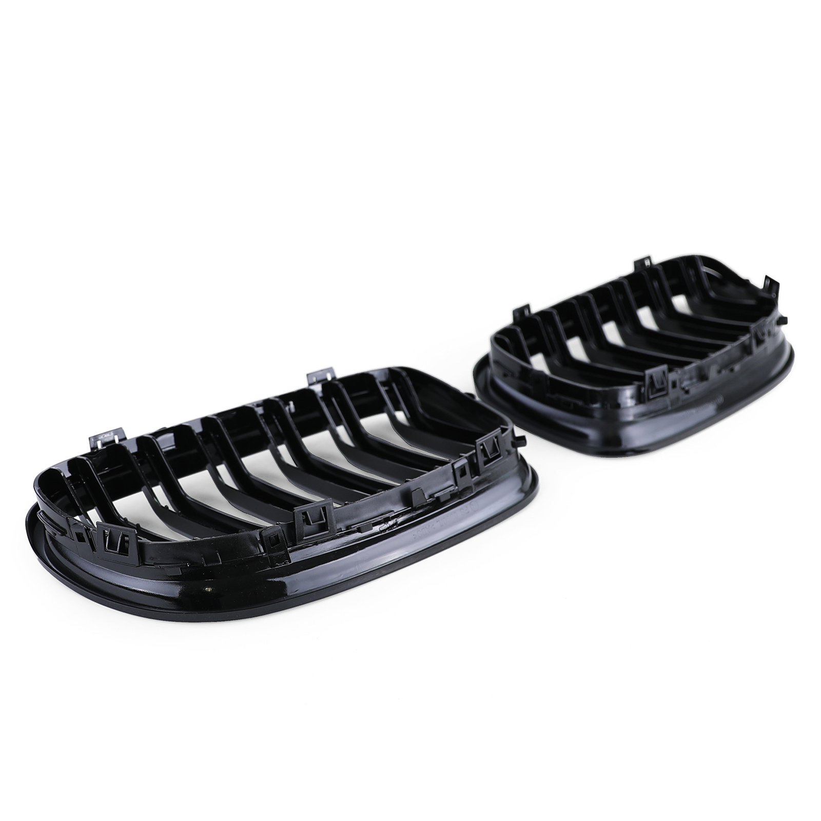 Grill nieren geschikt voor BMW 3 Serie E90 E91 08-12 - Sportieve look - Zwart glans