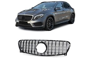 Autogrille - Mercedes GLA X156 13-16 - Zwart glans/chroom - Sportieve look